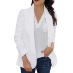 Funmoon veste femmes manches longues blazer ouvert cardigan de costume travail de bureau en tricot blazer ...