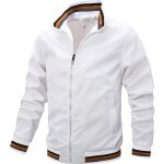 Funmoon veste hommes casual de sports manteau de couleur unie - without velvet