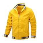 Funmoon veste hommes casual de sports manteau de couleur unie - without velvet