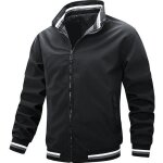 Funmoon veste hommes casual de sports manteau de couleur unie - without velvet