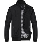Funmoon veste hommes debout col veste couleur unie veste printemps et automne veste Funmoon veste hommes debout col veste couleur unie veste printemps et automne veste