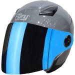 Fury casque jet angel avec visière miroir bleu Fury casque jet angel avec visière miroir bleu