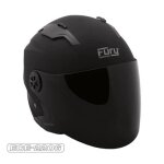 Fury casque jet fast ii mat (ece 22. 06) avec visi�re teint�e