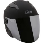 Fury casque jet fast noir mat avec visière miroir iridium Fury casque jet fast noir mat avec visière miroir iridium