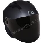 Fury casque jet race gris mat avec visire teinte