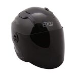 Fury casque jet race noir avec visière teintée Fury casque jet race noir avec visière teintée