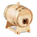 Relaxdays tonneau pour boissons 22 litres bois ft support & robinet whisky vin spiritueux distributeur ...