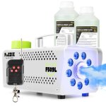 Fuzzix f509lw pack machine � fum�e 500 watts avec 3 leds rgb - blanc 2l de liquide facile � transporter ...