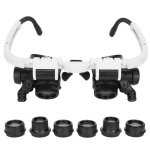 Fydun loupe mont�e sur la t�te lunettes loupe serre - t�te loupe de t�te de lumi�re led mains libres ...