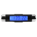 Fydun thermom�tre dhorloge de voiture affichage num�rique de r�tro - �clairage led de thermom�tre dhorloge ...