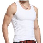 Débardeur homme 100% coton g. t. i. 1 - blanc - coupe échancrée - col arrondi Débardeur homme 100% coton g. t. i. 1 - blanc - coupe échancrée - col arrondi