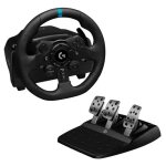 Volant de course - g923 - trueforce - pdales incluses - compatible ps5 ps4 et pc - design racing noir ...