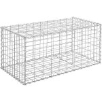 Gabion m�tallique 100x50x50cm - songmics - cl�ture d�corative jardini�re parterre