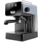 Gaggia machine � caf� manuelle espresso deluxe et cafeti�re � cappuccino avec mousse de lait gris temp�te. ...