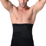 Gaine ceinture elastique ventre minceur pour hommes - noir - extensible respirant lger