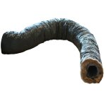 Gaine souple isol�e - unelvent - ecosoft - isolation laine de verre 25mm - pvc noir - diam�tre 125mm