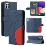 Galaxy a22 5g housse en cuir flip cover antichoc portefeuille coque de protection pour samsung galaxy ...