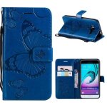 Galaxy j3 2016 coque etui  rabat en pu cuir magntique antichoc flip housse portefeuille papillon samsung ...