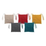 Galette de chaise 36 points zea recycl�e 38 x 38 x 3 cm 38 x 38 x 3 paon