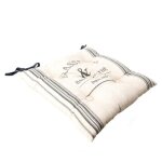 Galette de chaise - bistrot - 40x40cm - 100% coton - lavable 30°c - gris Galette de chaise - bistrot - 40x40cm - 100% coton - lavable 30°c - gris