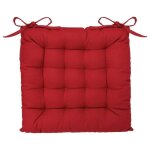 Galette de chaise rouge 38x38cm - atmosphera createur dinterieur
