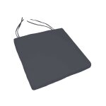 Galette de chaise ext�rieur imperm�able et d�houssable minorque gris anthracite 40x40 cm
