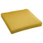 Galette de chaise � scratch korai jaune moutarde 40x40x4cm en polyester - hesp�ride