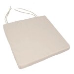 Galette de chaise ext�rieur imperm�able et d�houssable minorque beige 40x40 cm