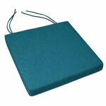 Galette de chaise ext�rieur imperm�able et d�houssable minorque bleu paon 40x40 cm