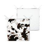 Galette de chaise imitation peau de vache marron brun 38x38 cm