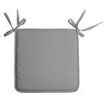 Lovely casa galette de chaise unie gris souris 38x38 cm - �p. 3 cm 2 nouettes