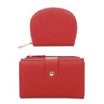 Portefeuille et porte - carte femme gallantry - rouge - synth�tique souple
