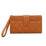 Portefeuille porte - cartes femme - gallantry - camel - synth�tique - 2 volets - design fran�ais