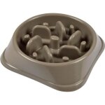 Gamelle pour chien & chat anti - glouton 19cm taupe