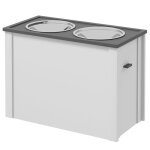Pawhut - gamelle surélevée pour chiens - mdf - 60x30x42cm - blanc Pawhut - gamelle surélevée pour chiens - mdf - 60x30x42cm - blanc