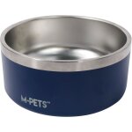 Gamelle - m pets - eskimo - double paroi 2 l - bleu - acier inoxydable antidrapant inodore antirouille ...