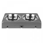 Gamelle sur�lev�e pour chien - jeobest - 44 * 24 * 8cm - gris - moyen - rectangulaire