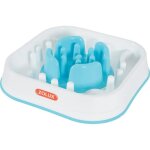 Gamelle pour chien et chat zolux - anti - glouton - carré - bleu - petit Gamelle pour chien et chat zolux - anti - glouton - carré - bleu - petit