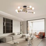 Ganeed sputnik r�glable 8 lumi�res lustre industriel pour cuisine foyer chambree27(ampoules non incluses) ...
