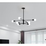 Suspension industrielle ganeed - 8 lumi�res - e27 - noir