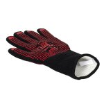Gant anti chaleur barbecue 32cm rouge & noir