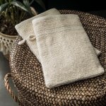 Gants de bain - today - 2 pi�ces - coton doux - beige - 16 x 21 cm