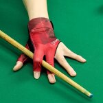 Gant de billard - momotou - rouge - main gauche - poignet réglable - 3 doigts Gant de billard - momotou - rouge - main gauche - poignet réglable - 3 doigts