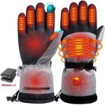 Gants chauffants pour homme et femme - sumairs - batterie rechargeable 5000mah - ski moto randonne