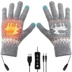 Gants chauffants usb pour femmes et hommes avec cran tactile gants pour chauffe mains