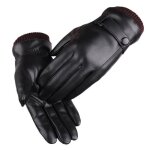 Gants de conduite femmes gants en cuir avec textos pour cran tactile gants dhiver chauds noir doublure ...