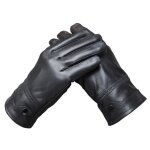 Gants de conduite hommes gants en cuir avec textos pour cran tactile gants dhiver chauds noir doublure ...