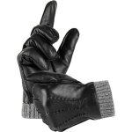 Gants en cuir chaud pour lhiver - amoune - pour hommes - impermables - doubls de cachemire