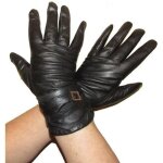 Gants en cuir femme fourr�s montants pliss�s doubl�s - itendance - noir - chauds �l�gants et tr�s doux ...