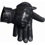 Gants cuir homme noir doubl polaire